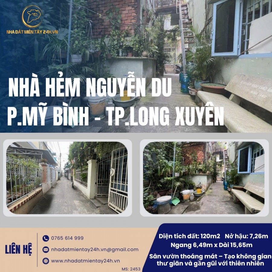 🏡 NHÀ HẺM NGUYỄN DU - KHÔNG GIAN SỐNG LÝ TƯỞNG TẠI TRUNG TÂM LONG XUYÊN! (MS: 2453)